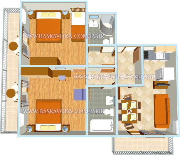 Apartman Jakir Baška Voda Eksteriør billede